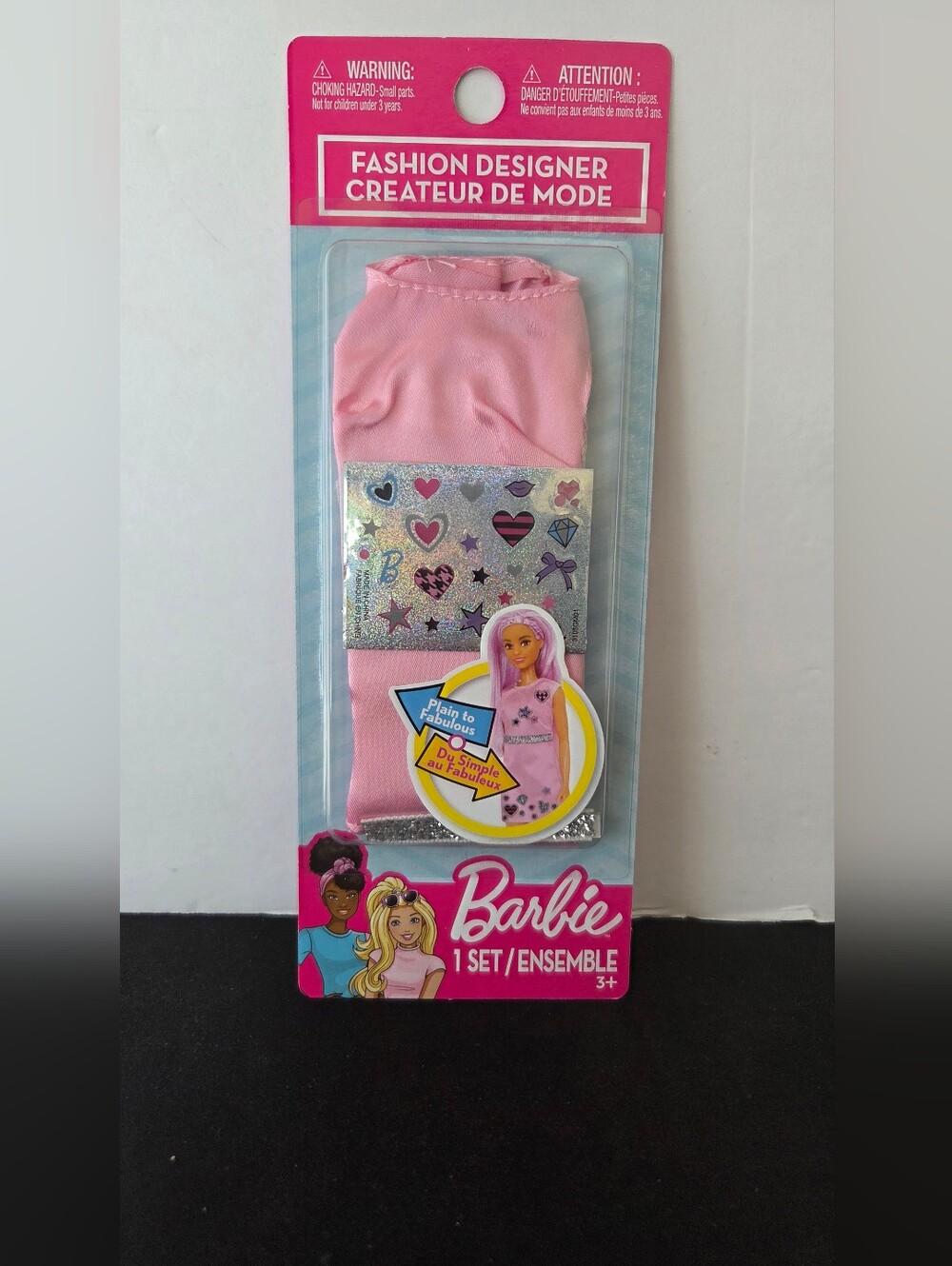 Barbie Fashion Designer Dress & Sticker Activity Set NIP Pink Dress